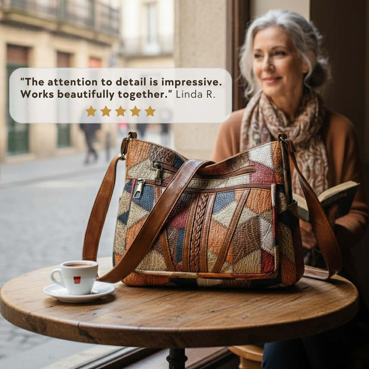 Nora | Mosaic Leather Handbag