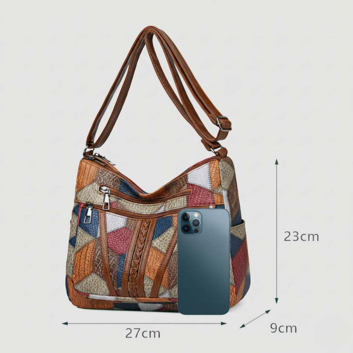 Nora | Mosaic Leather Handbag