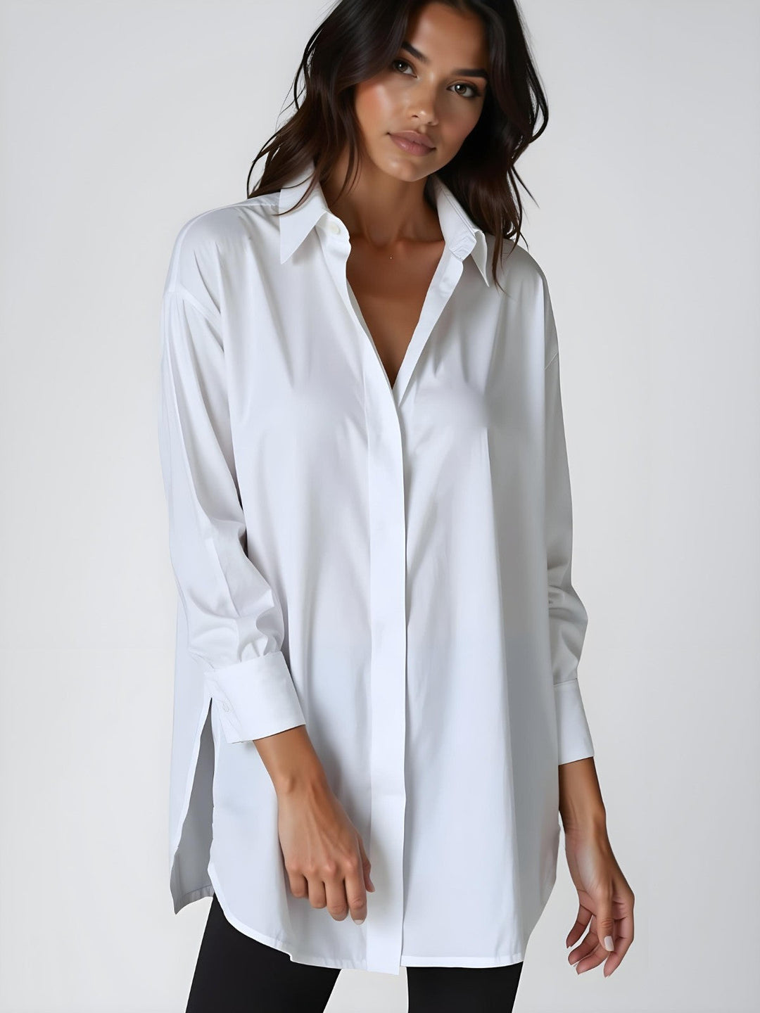 Layla | Oversized Lapel Shirt Dress