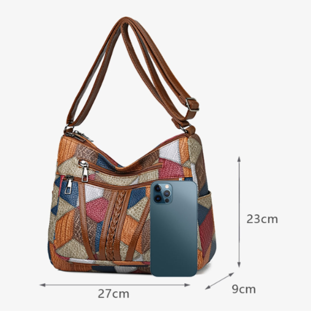 Nora | Mosaic Leather Handbag