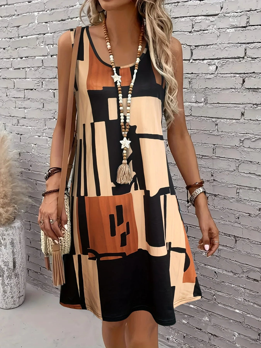 Elliette | Stylish Casual Geometric Dress