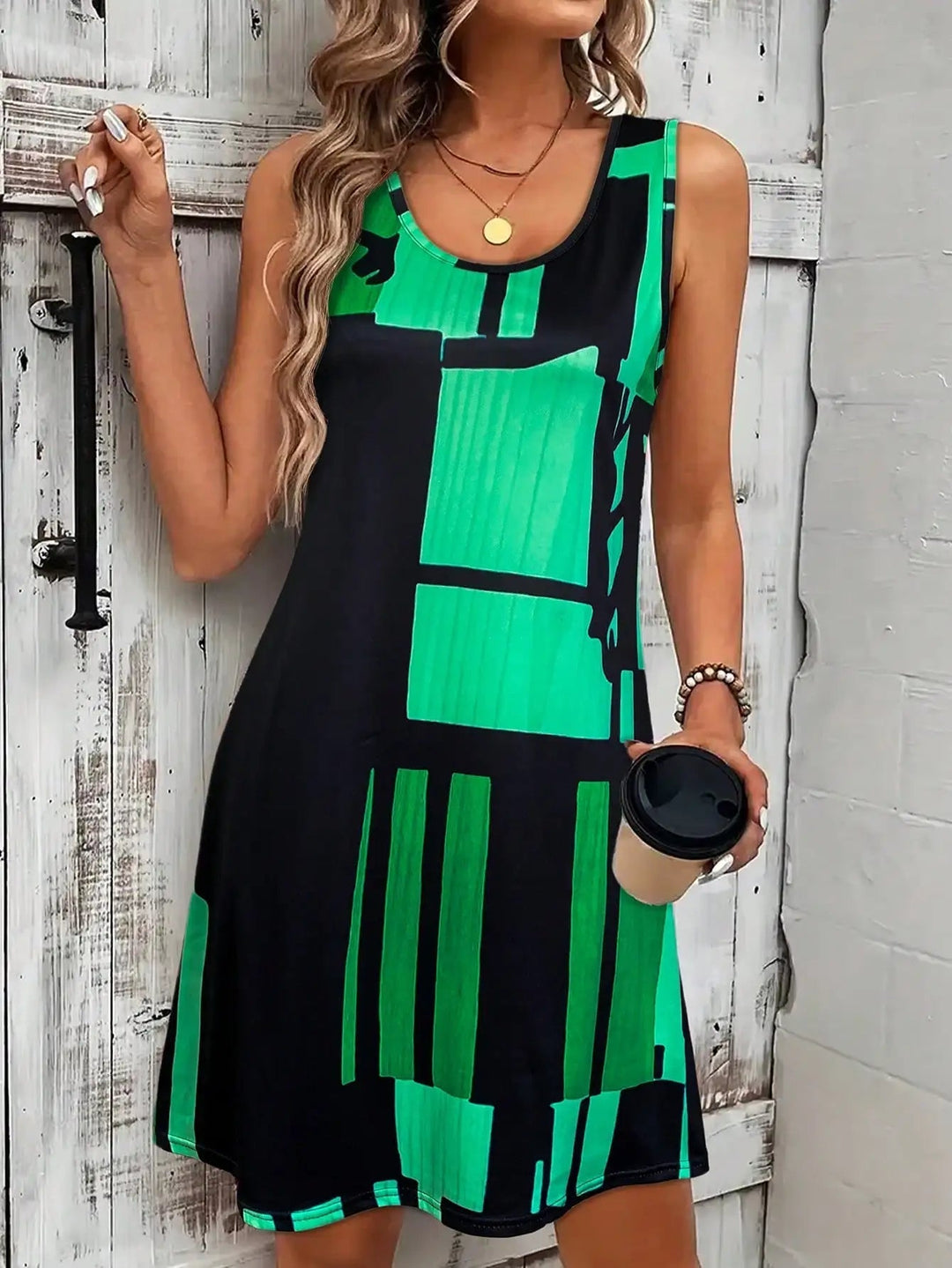 Elliette | Stylish Casual Geometric Dress