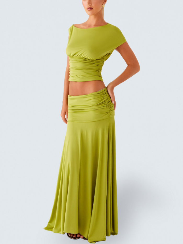 Liana | Ruched Maxi Set