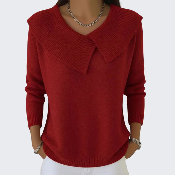 Odette | Ribbed Collar Sweater