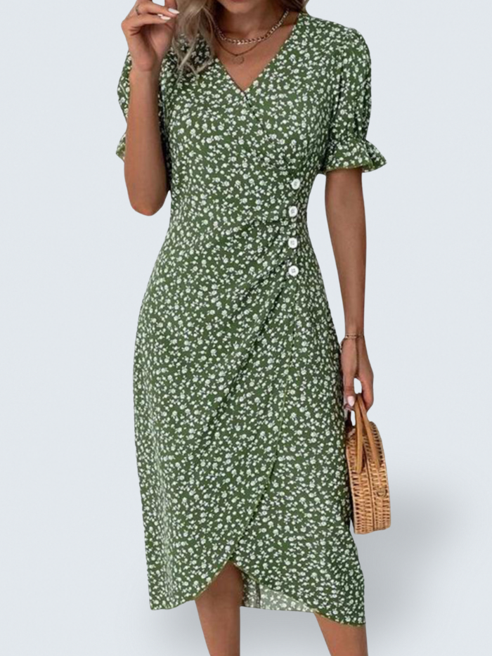 Giselle | Floral V-Neck Dress