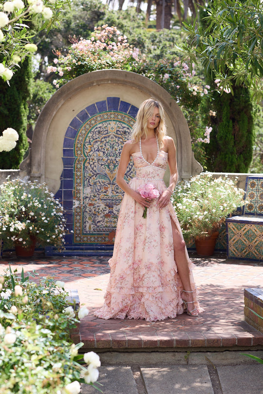 Scarlette | Dress in Peach Tapestry