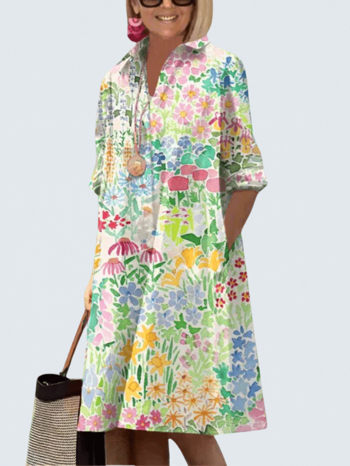 Nadine | Luxe Floral Summer Dress for Effortless Style