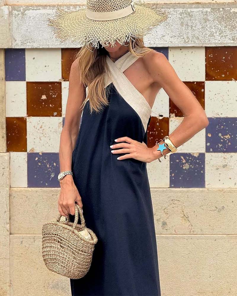 Elara | Cross Neck Dress