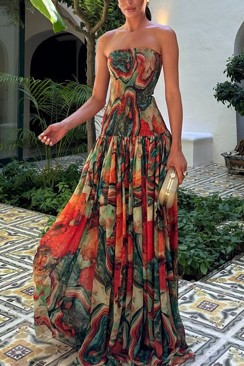 Sienna | Strapless Ombre Maxi Dress
