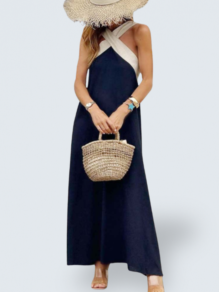 Elara | Cross Neck Dress