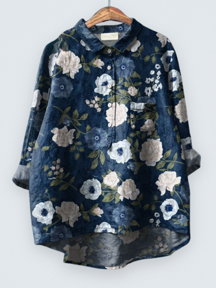 Women's Floral Art Print Casual  Shirt
