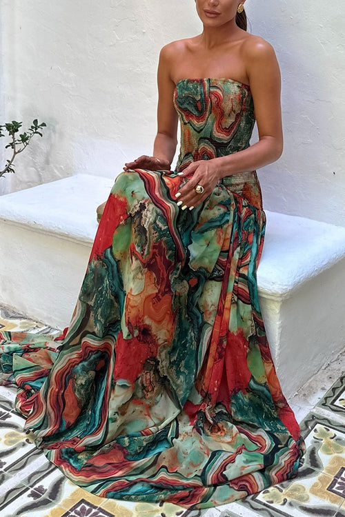 Sienna | Strapless Ombre Maxi Dress