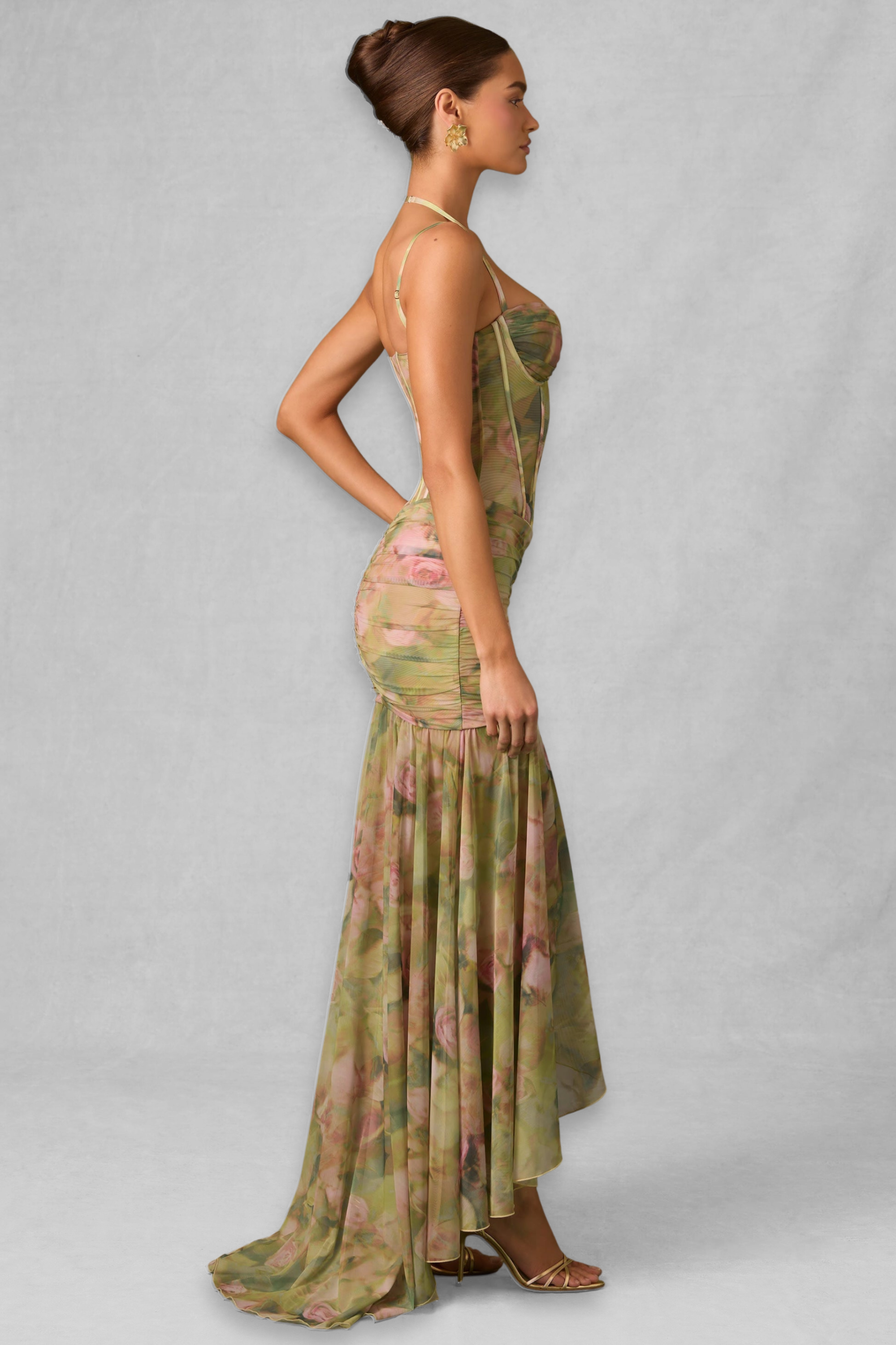 Evelyn | Ruffled Floral Bodycon Dress