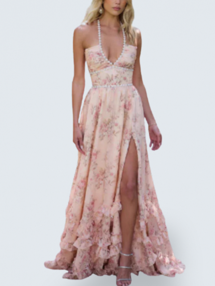 Scarlette | Dress in Peach Tapestry