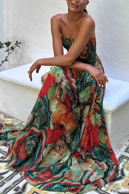 Sienna | Strapless Ombre Maxi Dress