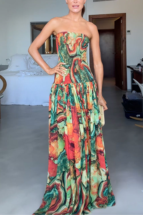 Sienna | Strapless Ombre Maxi Dress
