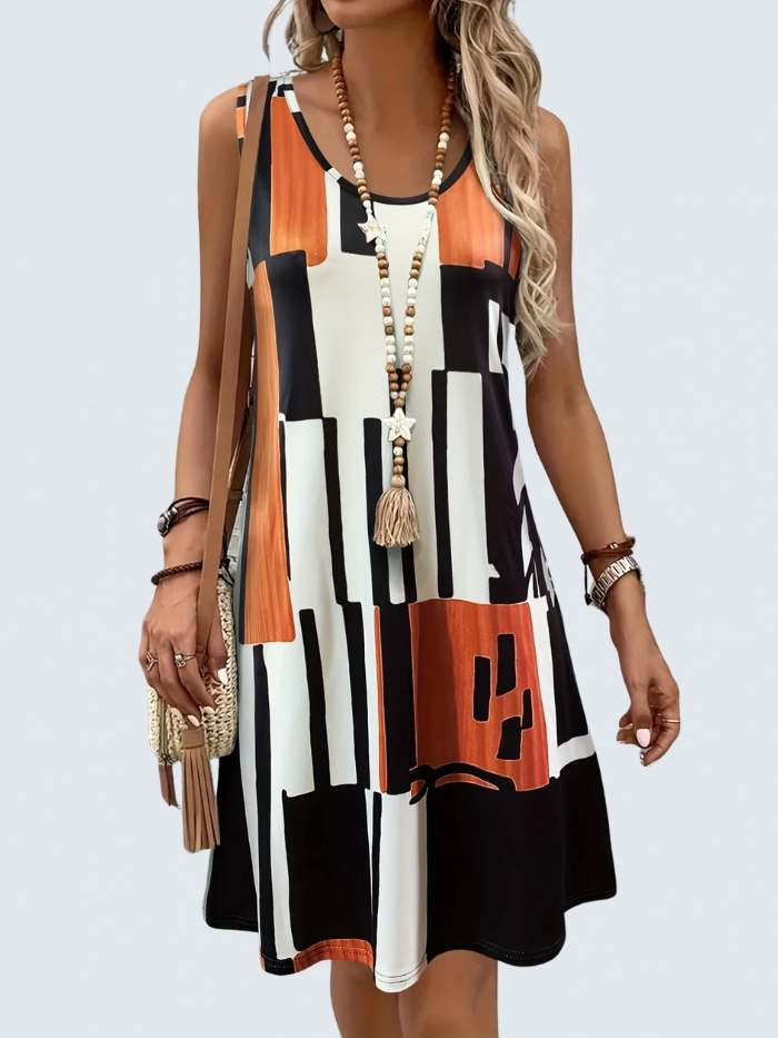 Elliette | Stylish Casual Geometric Dress