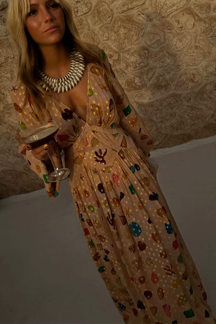 Isabelle | Golden Seashell Maxi