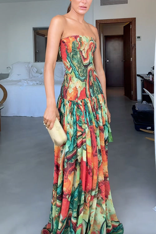 Sienna | Strapless Ombre Maxi Dress