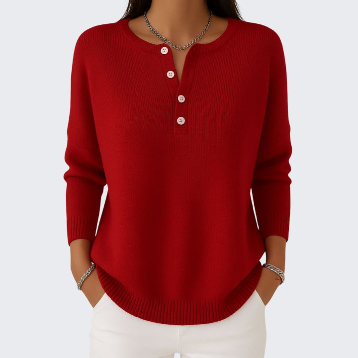 Sara | Button Knit Top