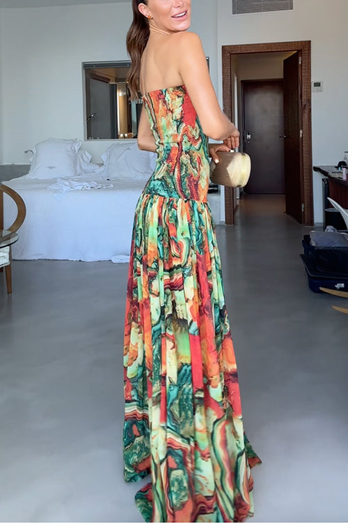 Sienna | Strapless Ombre Maxi Dress