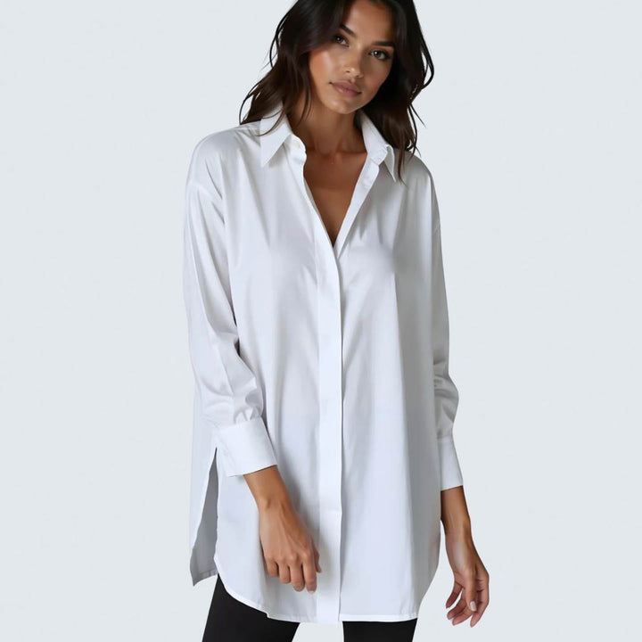 Layla | Oversized Lapel Shirt Dress