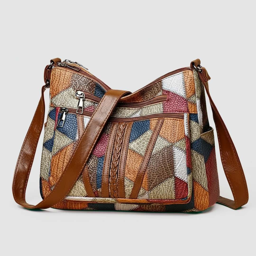 Nora | Mosaic Leather Handbag