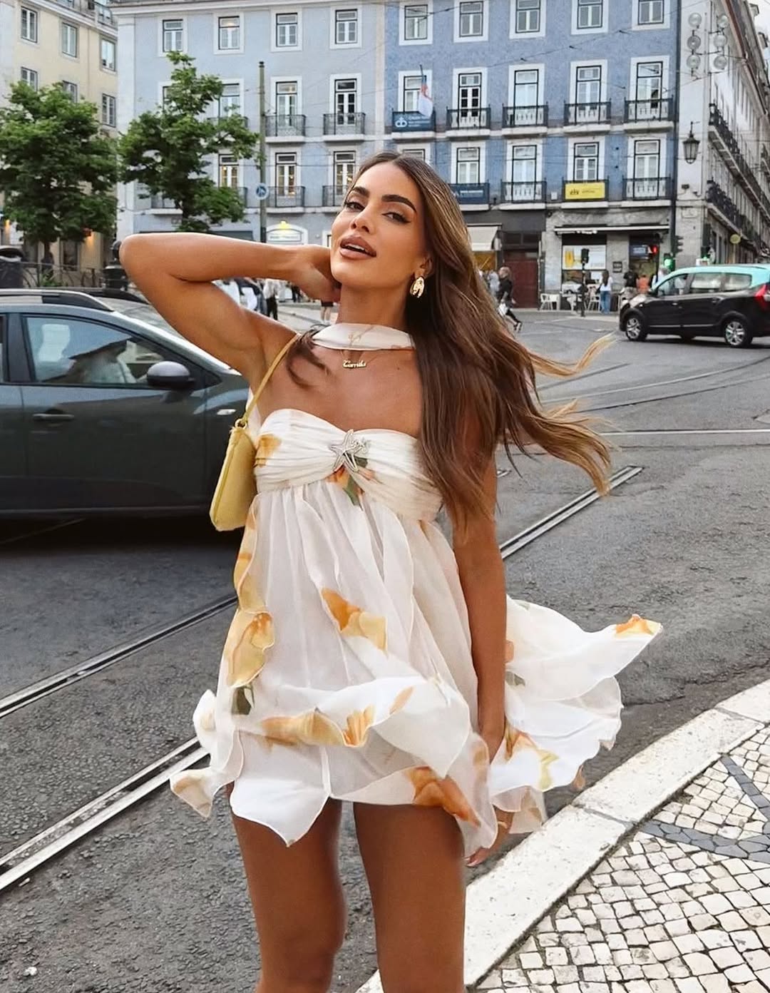 Isabella | Halter Neck Ruffled Mini Dress