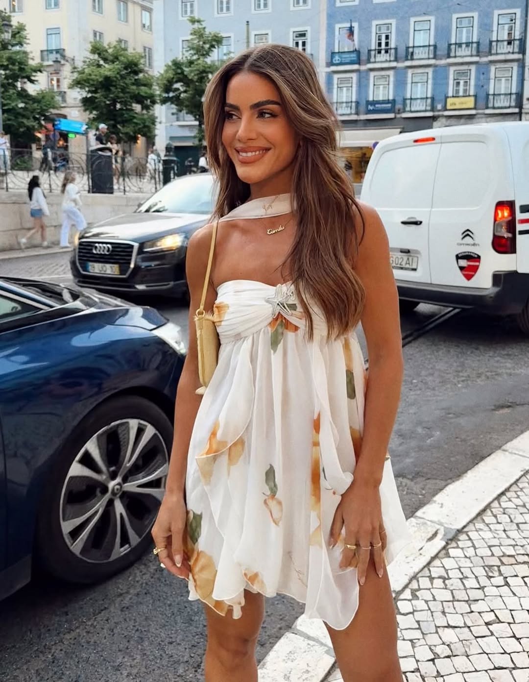 Isabella | Halter Neck Ruffled Mini Dress