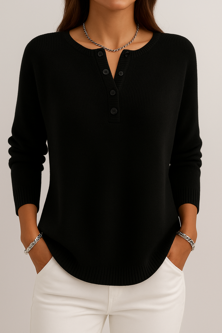 Sara | Button Knit Top