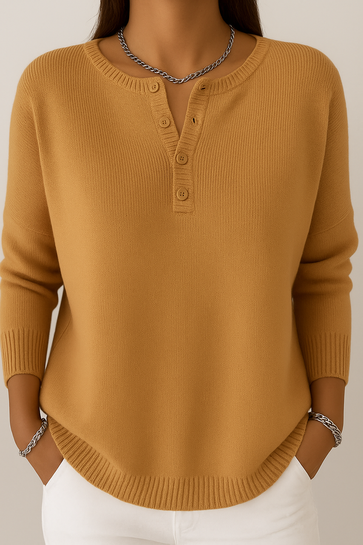 Sara | Button Knit Top