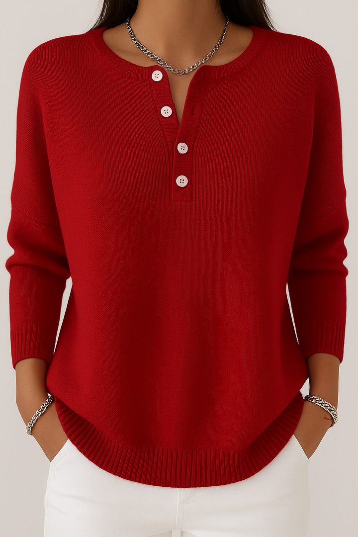 Sara | Button Knit Top