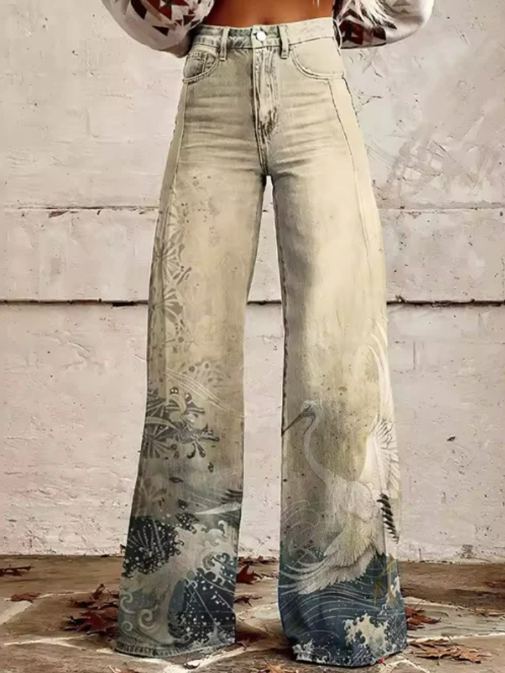 Celeste | Serene Crane Wide-Leg pants