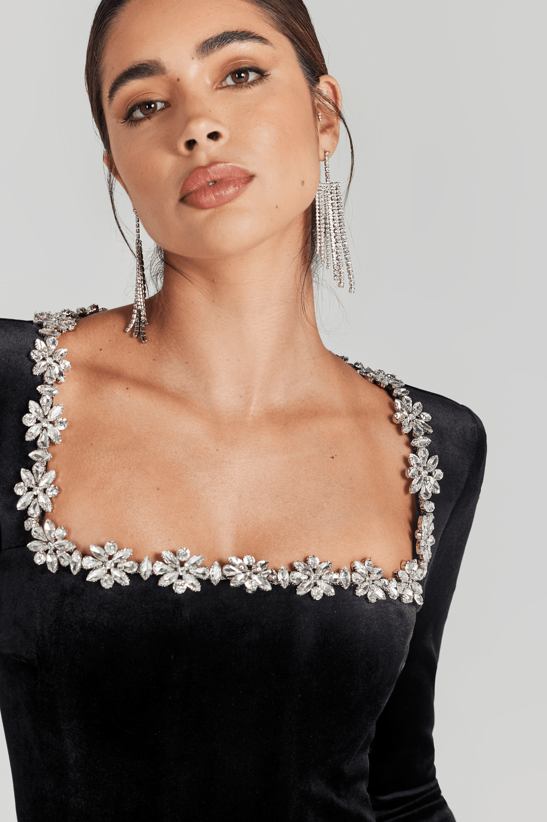 Kimberly | Black Velvet Jumpsuit