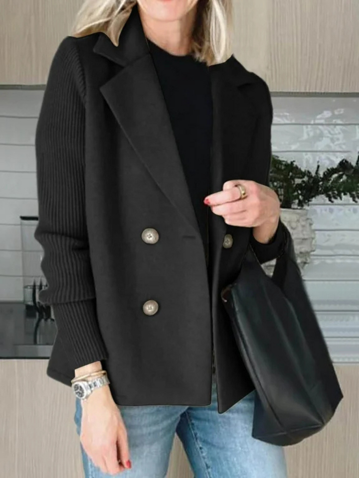 Eva | Knitted Sleeve Blazer