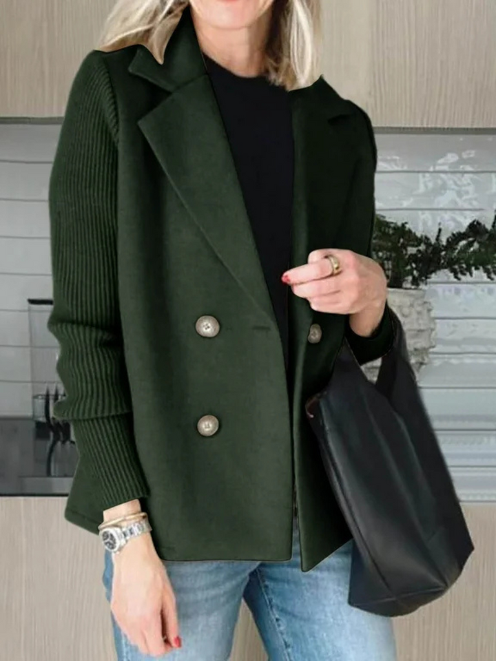 Eva | Knitted Sleeve Blazer