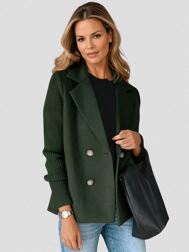 Eva | Knitted Sleeve Blazer