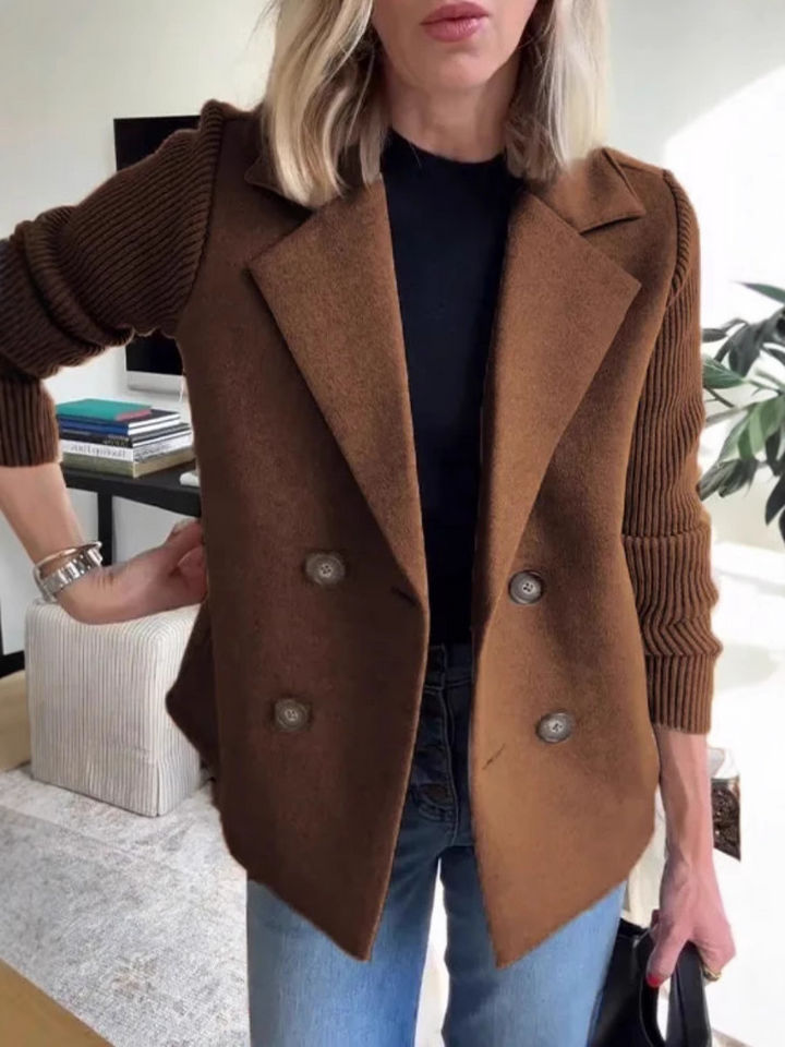 Eva | Knitted Sleeve Blazer