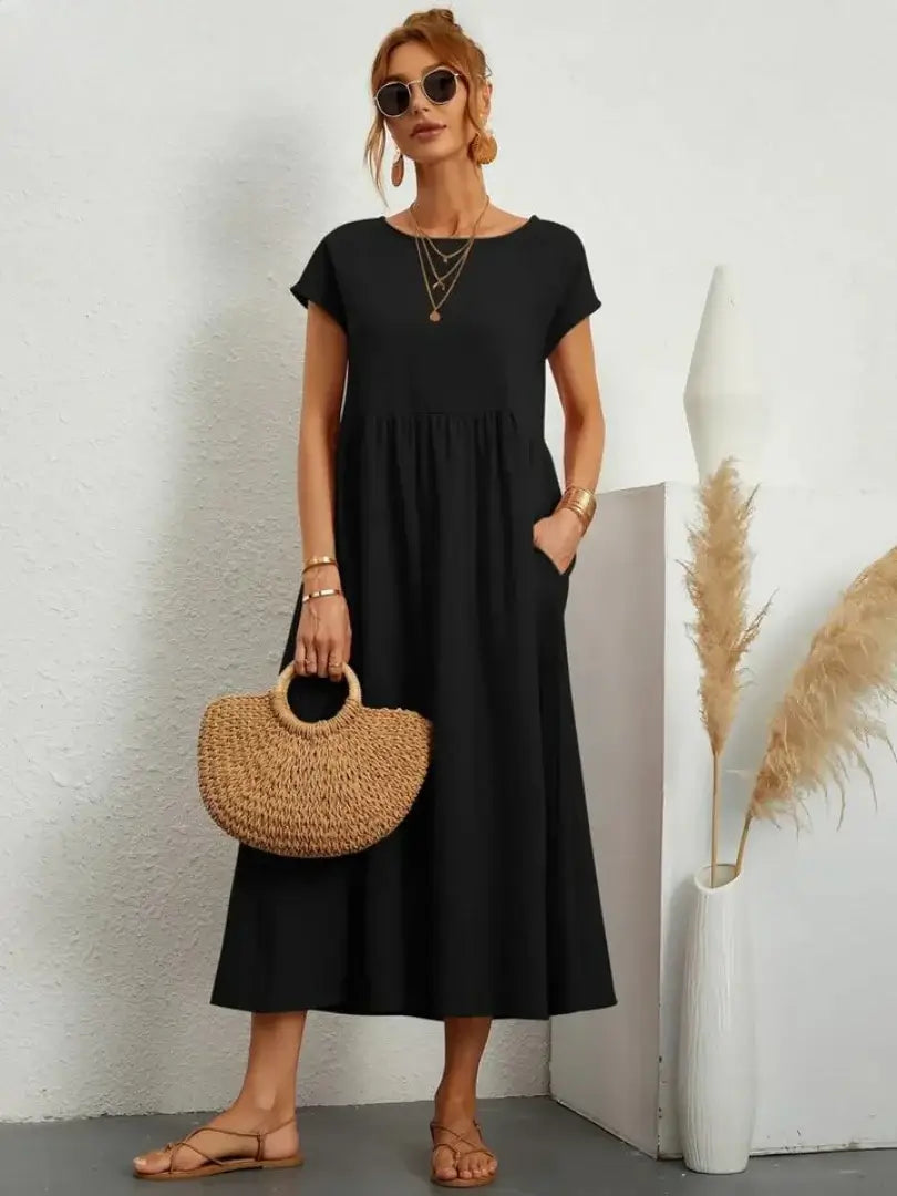 Celine | Midi Dress with Pockets
