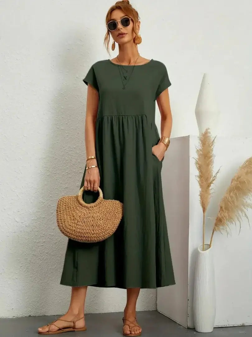 Celine | Midi Dress with Pockets