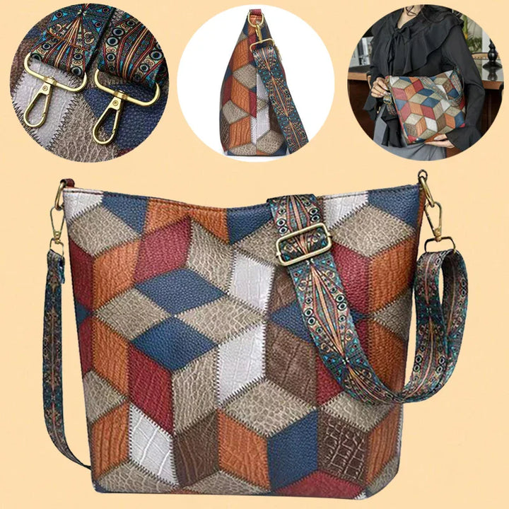 Nora | Mosaic Leather Handbag