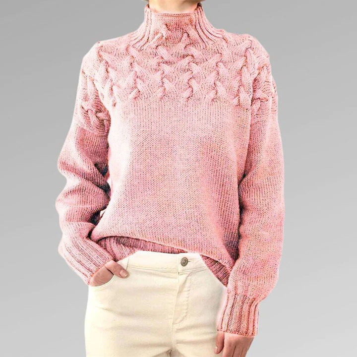 Juno | Blush Cable Knit Sweater