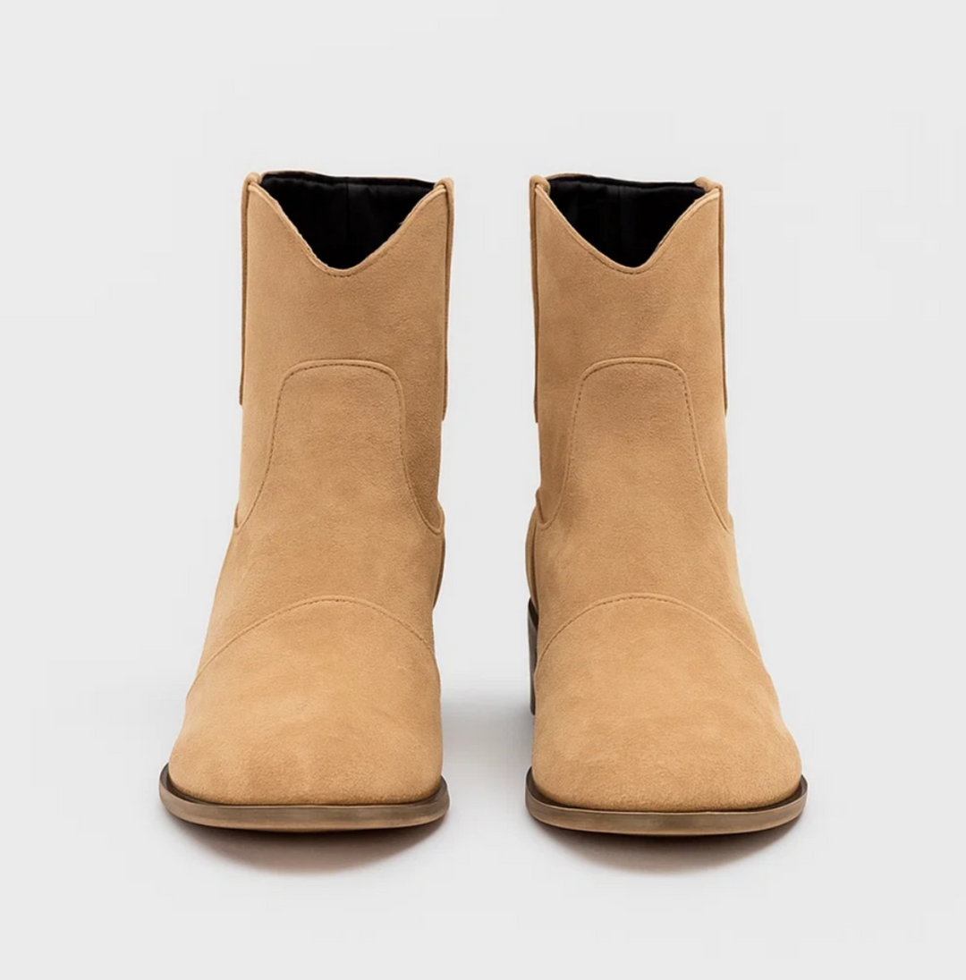 Suede western boots