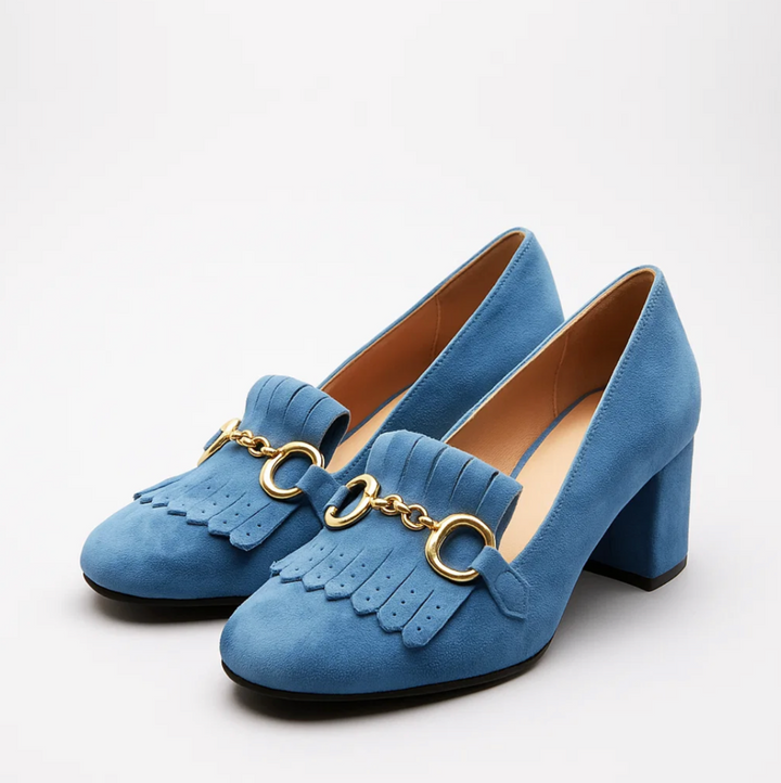 Novara | Velvet Fringe Heels