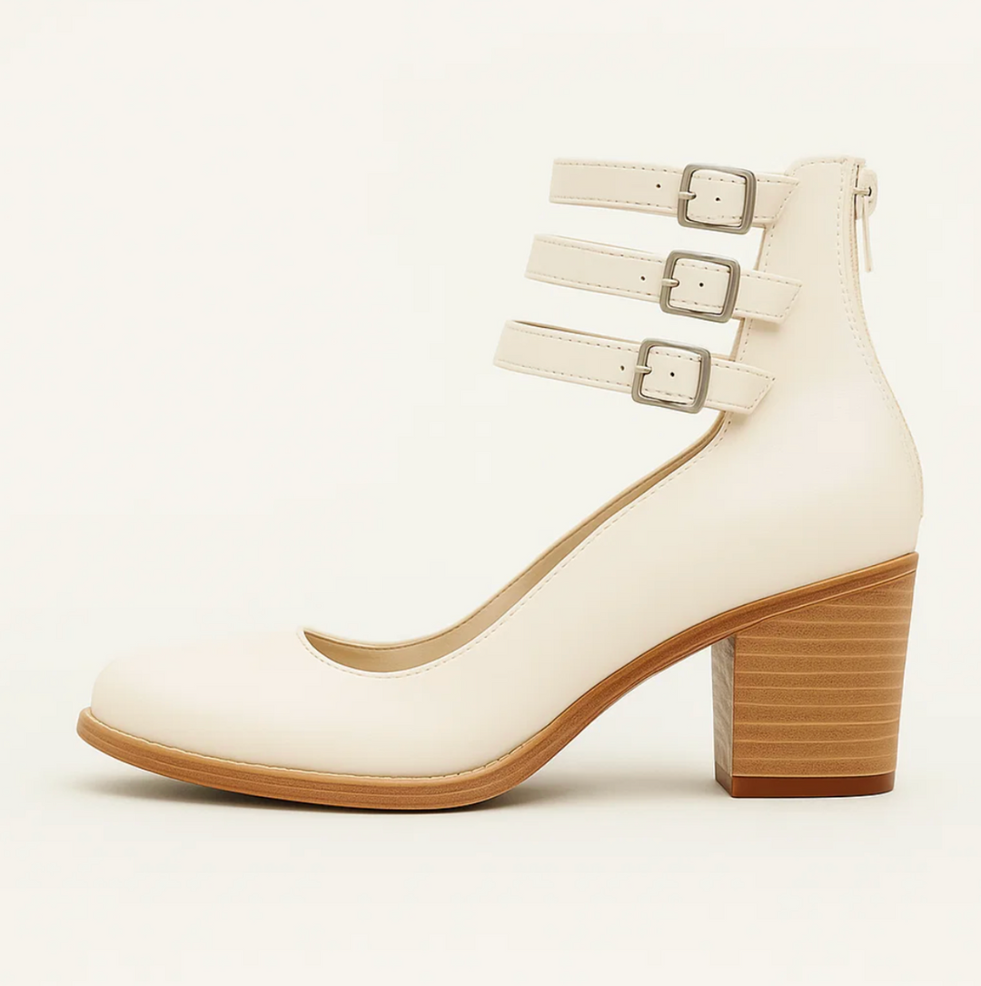 Vintage Elegance Leather Heels