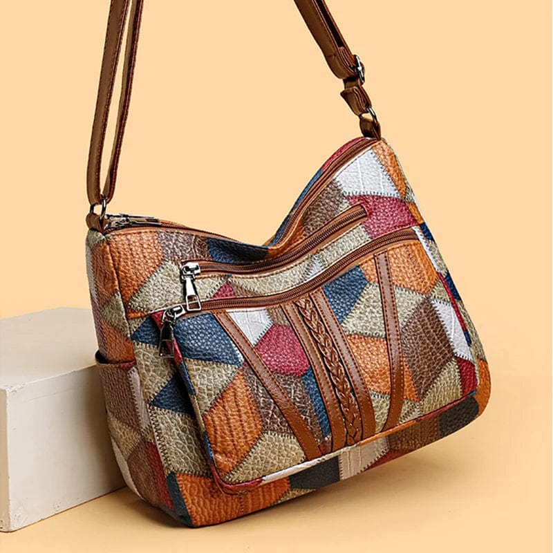 Nora | Mosaic Leather Handbag