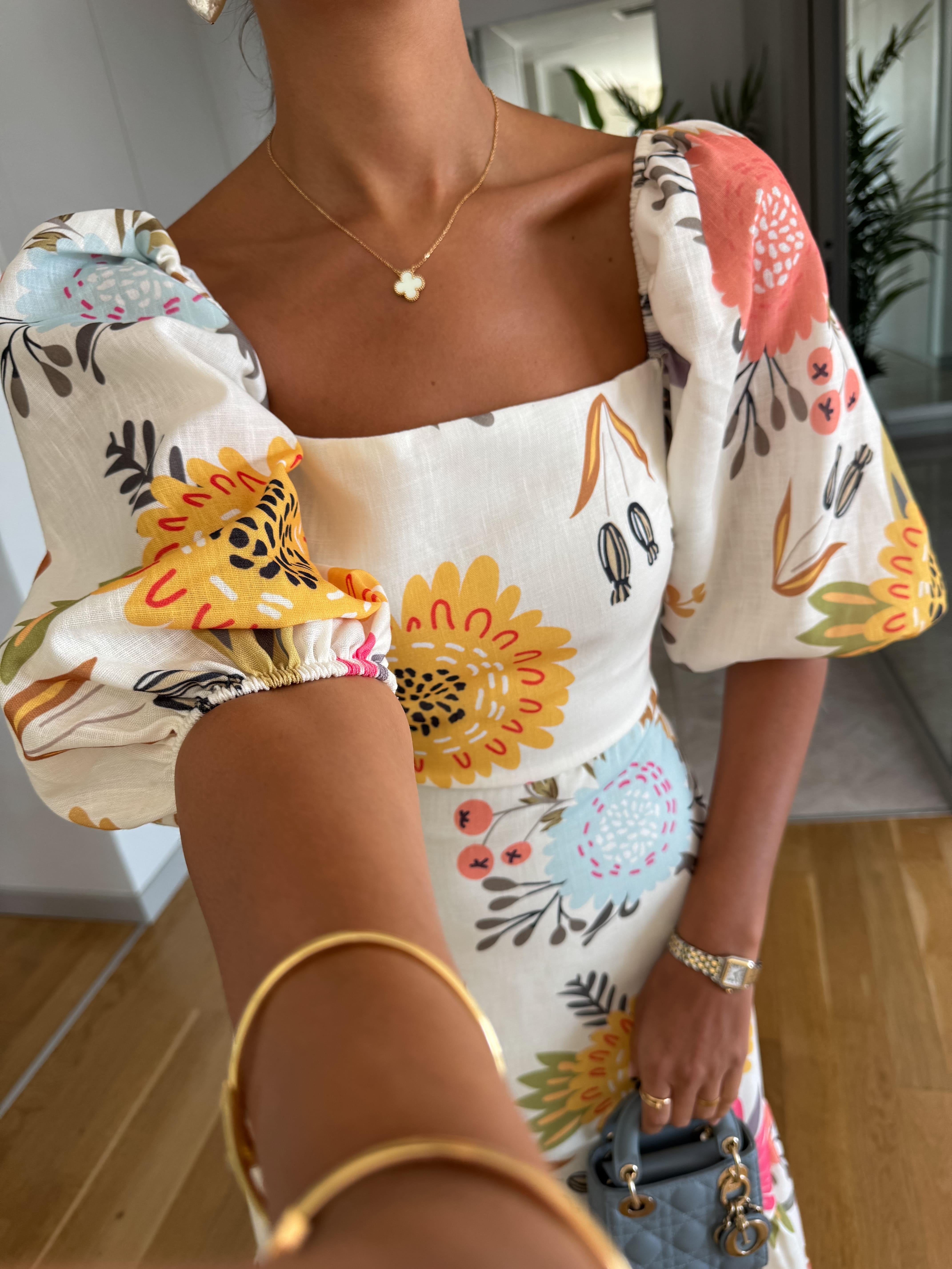 Luna | Floral Midi Dress