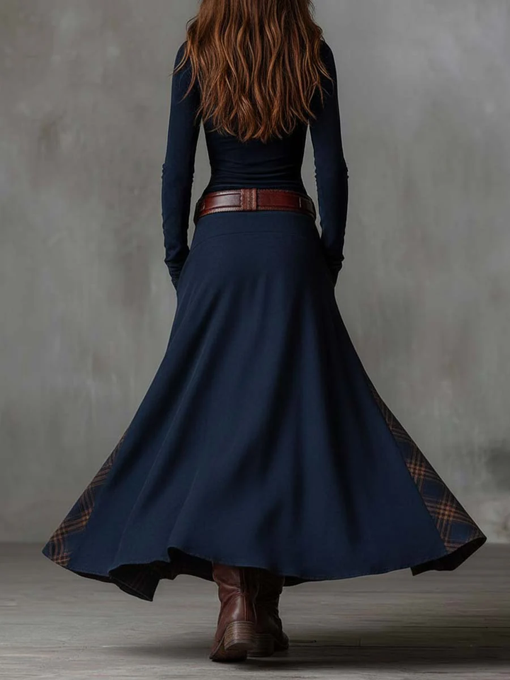 Isabelle | Suede maxi dress with belt