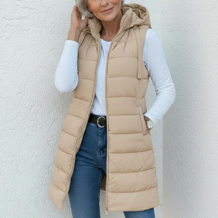 RAIN™ | Casual Sleeveless Hood Long Puffer Vest