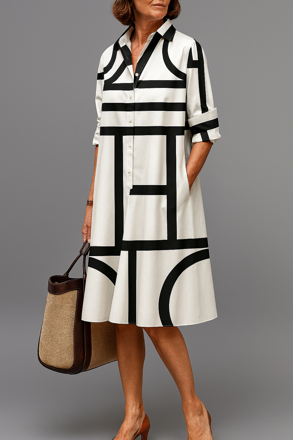 Brigitte | Luxe Midi Dress for Effortless Elegance